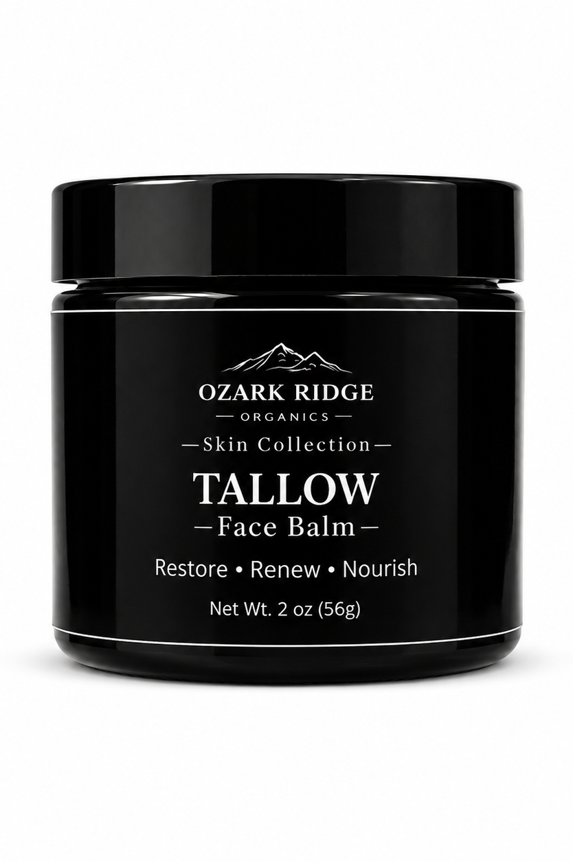 Ozark Ridge Organics Tallow Face Balm made with grass-fed tallow