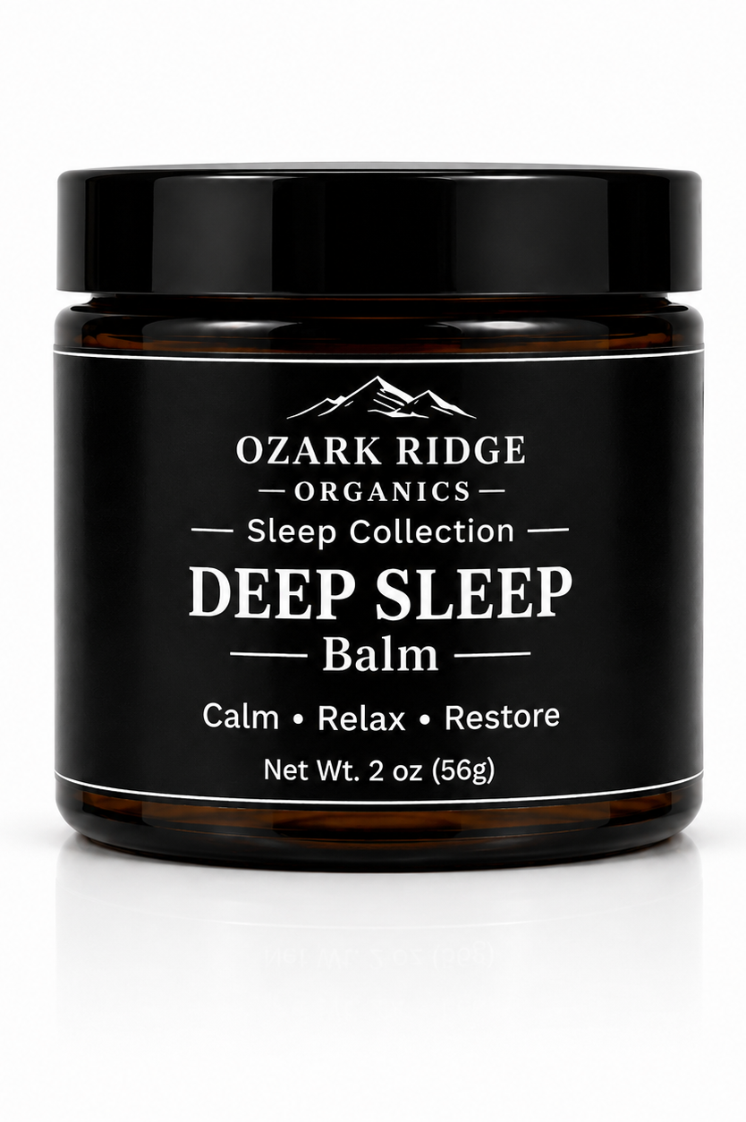 Ozark Ridge Organics Deep Sleep Balm in a 2 oz jar