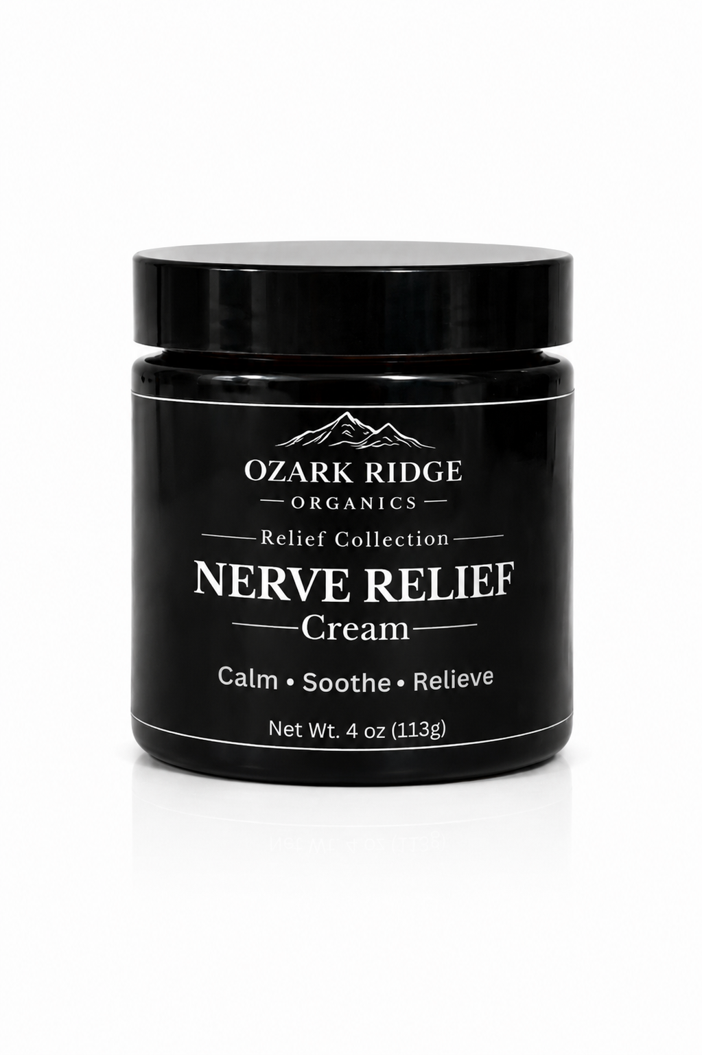 Ozark Ridge Organics Nerve Relief Cream in a 4 oz jar